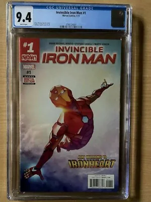 Buy Invincible Iron Man 1 CGC 9.4 Marvel 2017  1st Cover Riri Willams Ironheart • 169.99£