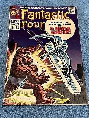 Buy Fantastic Four  #55  (1966) Featuring Silver Surfer Good To Very Good Condition • 59.96£