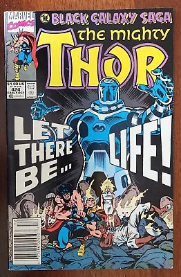 Buy The Mighty Thor #424 Early October 1990 Marvel Comics The Black Galaxy Saga • 8£