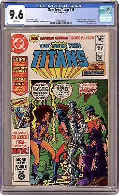 Buy New Teen Titans #16 CGC 9.6 1982 3880455002 1st App. Captain Carrot • 71.58£