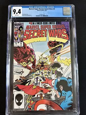 Buy Secret Wars #9 CGC 9.4 Marvel Super Heroes Comics 1984 White Pages Zeck Shooter • 55.96£
