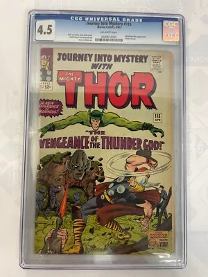 Buy Marvel Comics Thor Journey Into Mystery #115 4/65 Off White Pages Cg (pbr090213) • 72.28£