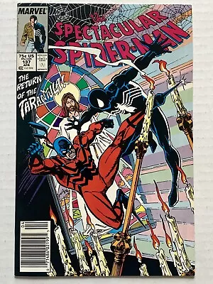 Buy Spectacular Spider-Man #137 (1988) Vs Tarantula, Tombstone (VF+/8.5) -VINTAGE • 28.68£