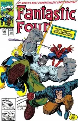 Buy FANTASTIC FOUR #348 VG, Art Adams, Direct Marvel Comics 1991 Stock Image • 3.95£