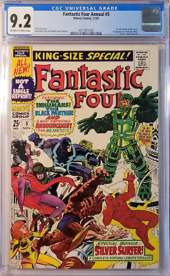 Buy 1967 Fantastic Four Annual 5 CGC 9.2. 1st Solo Silver Surfer Story. • 394.36£