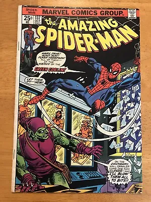 Buy AMAZING SPIDER-MAN #137 VG/FN 1974 2nd Harry Osborn Green Goblin MVS In Tact • 33.25£