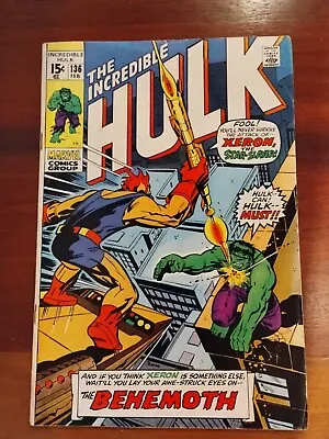 Buy 1971 Incredible Hulk #136 - 1st Appearance Of Xeron The Starslayer/Klatuu • 27.98£