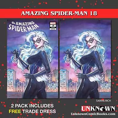 Buy [2 Pack] **free Trade Dress** Amazing Spider-man #18 [dwb] Unknown Comics Sabine • 26.38£
