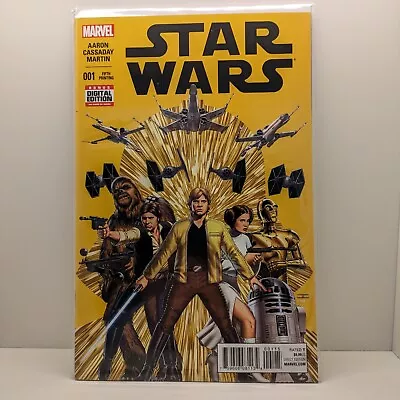 Buy Star Wars Marvel Comic | Star Wars #1 5th Printing  John Cassaday Yellow Variant • 10£
