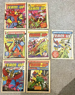 Buy 7 X MARVEL TEAM-UP COMICS Bundle #1, 2, 3, 4, 5, 6  & 20  (Marvel UK) 1980 • 19.99£