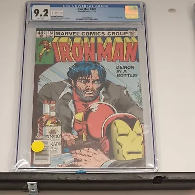 Buy Iron Man 128 (CGC 9.2) Classic Tony Stark Alcoholism Cover 1979 Marvel NEWSTAND • 197.11£
