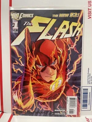 Buy Flash #1, Signed By Brian Buccellato, Dynamic Forces COA 92/150 • 19.76£