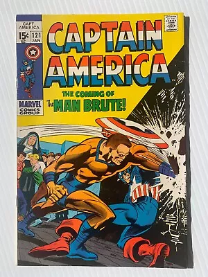 Buy Captain America #121 1969 -  The Coming Of The Man Brute!  • 31.61£