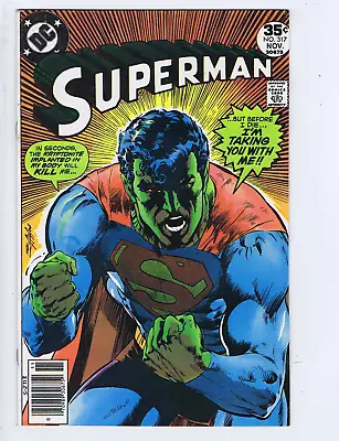 Buy Superman #317 DC Pub 1977 CLASSIC NEAL ADAMS Kryptonite Cover ! • 19.79£
