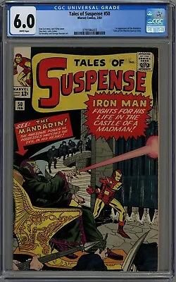 Buy Tales Of Suspense #50 Cgc 6.0 1st Mandarin! White Pages Marvel 1964 • 377.36£