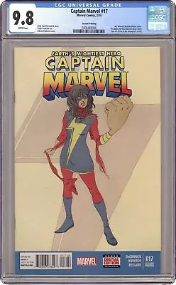Buy Captain Marvel #17C Alphona Variant 2nd Printing CGC 9.8 2014 2008469006 • 779.73£