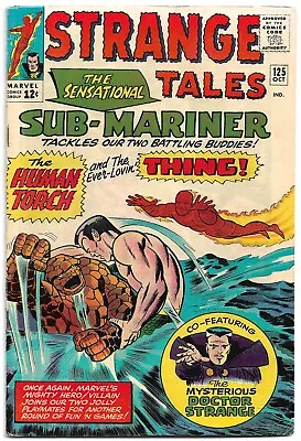 Buy Strange Tales #125 (1964) * Sub-Mariner * Human Torch * Thing * Kirby * Lee   🔥 • 44.16£