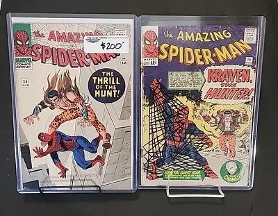 Buy Amazing Spider-Man: Kraven Lot #15 & 34 (Marvel 1964) 1st & 2nd Kraven Apps • 474.33£
