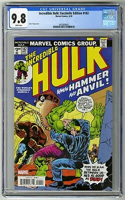 Buy Incredible Hulk #182 FACSIMILE EDITION CGC 9.8 WOLVERINE!!! • 40.21£