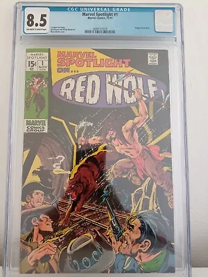 Buy Marvel Spotlight # 1  Cgc 8.5  Origin Red-wolf  Cents  1971 • 99.95£