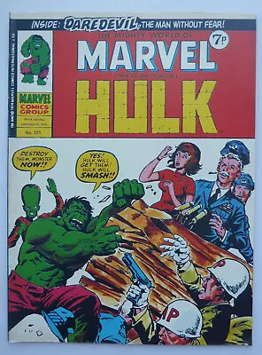 Buy Mighty World Of Marvel #121 - Hulk - Marvel UK Comic - 25 January 1975 VF 8.0 • 7.25£