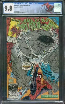 Buy Amazing Spider Man 328 CGC 9.8 Todd McFarlane Art Hulk Cover 1/1990 Custom Label • 147.90£
