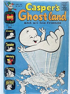 Buy Casper's Ghostland #31 Harvey Giant Size Aug 1966 Vintage Cartoon Comic Casper • 11.83£