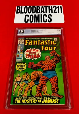 Buy Fantastic Four #107 PGX Graded 9.2! 1st App Of Janus. Classic Cover Comic! • 197.65£