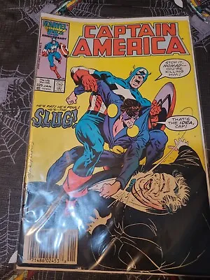 Buy Captain America #325 Marvel (1987) Newsstand Key 1st Full Slug Comic 25th Annive • 4.56£