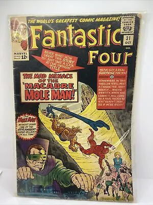 Buy 1964 Marvel Comics Fantastic Four #31 Key 1st Appearance Dr. Storm Mole Man MCU • 47.96£