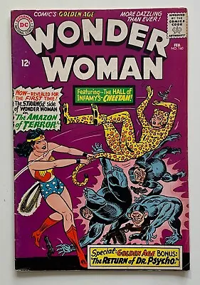 Buy Wonder Woman #160 KEY 1st Silver Age Appearance Cheetah (DC 1966) RARE FN- Comic • 146.25£