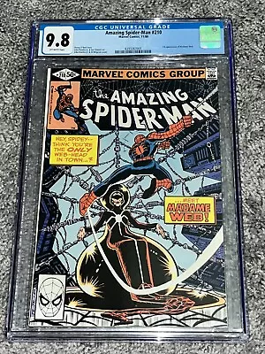 Buy Amazing Spider-man #210 Cgc 9.8 (1980) 1st Appearance Of Madame Web • 614.91£