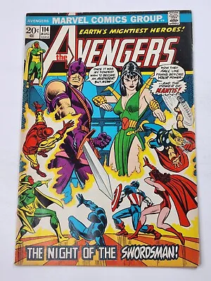 Buy Avengers 114 1st Cover App Mantis & Mantis/Swordsman Joins Avengers 1973 • 17.58£