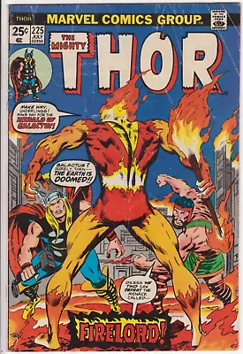 Buy The Mighty Thor #225, Marvel Comics 1974 VG- 3.5 1st Firelord Herald Of Galactus • 27.71£