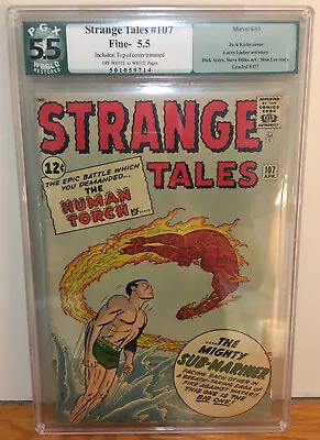 Buy Strange Tales #107 1963 Pgx 5.5 Human Torch Vs Sub-mariner Stan Lee • 193.15£