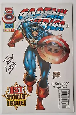 Buy Captain America Vol 2 #1 1996 (Heroes Reborn) Signed By Jeph Loeb & Rob Liefeld  • 30£