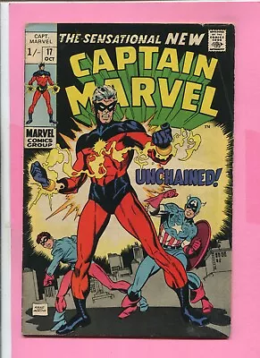 Buy Captain Marvel # 17 - New Costume -cap America & Bucky - Gil Kane/dan Adkins Art • 19.99£