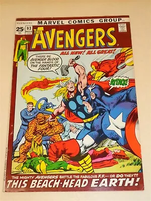 Buy Avengers #93 Fn (6.0) Marvel Comics Neal Adams Giant November 1971** • 119.99£