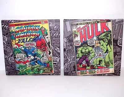 Buy Incredible Hulk #156 Captain America #185 Canvas Prints Wall Art 10 X 10 • 9.68£