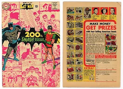 Buy Batman #200 (VG+ 4.5) Neal Adams Cover  Robin Joker Penguin Anniversary 1968 DC • 47.49£