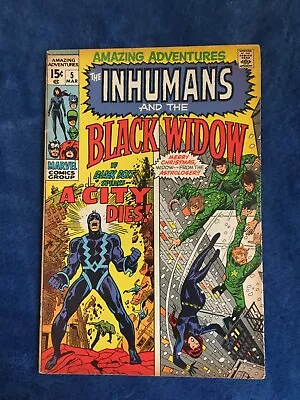 Buy Free P & P;  Amazing Adventures #5, Mar 1971: Inhumans/Black Widow! (KG) • 8.99£