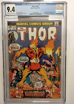 Buy Thor # 225 Marvel Comics, 7/1974 CGC 9.4 Off-White/White Pages • 273.17£