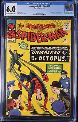 Buy Amazing Spider-Man #12 - Marvel Comics 1964 CGC 6.0 3rd Appearance Of Doctor Oct • 558.86£