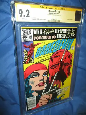Buy DAREDEVIL #179 CGC 9.2 SS Signed By Frank Miller ~Elektra Appearance 1982 • 239.85£