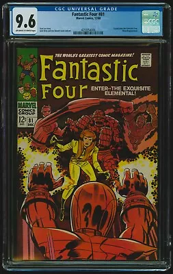 Buy FANTASTIC FOUR 81 CGC 9.6 CRYSTAL JOINS FF 12/68 💎 RARE 2nd HIGHEST ONLY 3 9.8 • 628.53£