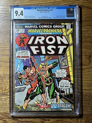 Buy Marvel Premiere #16 - CGC 9.4 White Pages - 2nd App. Of Iron Fist • 138.23£