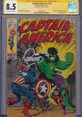 Buy Captain America #110 Cgc 8.5 Ss Signed Steranko 1st Appearance Madame Hydra 1969 • 599.60£