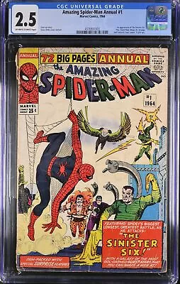 Buy Amazing Spider-Man Annual #1 - Marvel Comics 1964 CGC 2.5 1st App Sinister Six • 435.74£