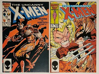 Buy The Uncanny X-Men #212-213 (1986, Marvel) VG/FN Wolverine Vs Sabretooth Set • 12.06£