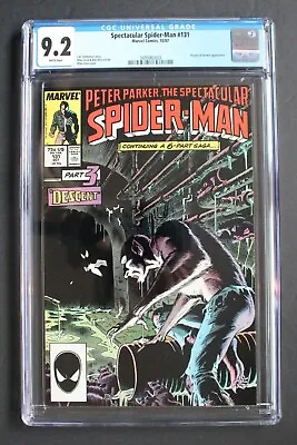 Buy Spectacular Spider-Man #131 Last Hunt 1987 VERMIN Classic ZECK KRAVEN CGC 9.2 • 78.05£